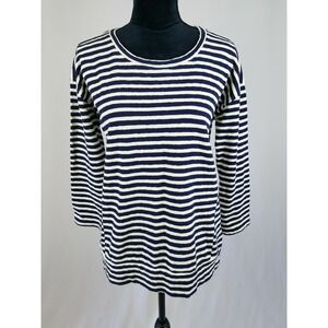 Madewell‎ women S pullover striped blouse top 3/4 sleeve gorpcore minimalist